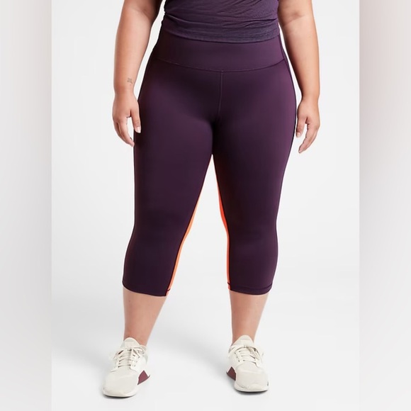 NWT Athleta HIIT It Mesh Capri Leggings Yoga Running Activewear - Picture 1 of 10